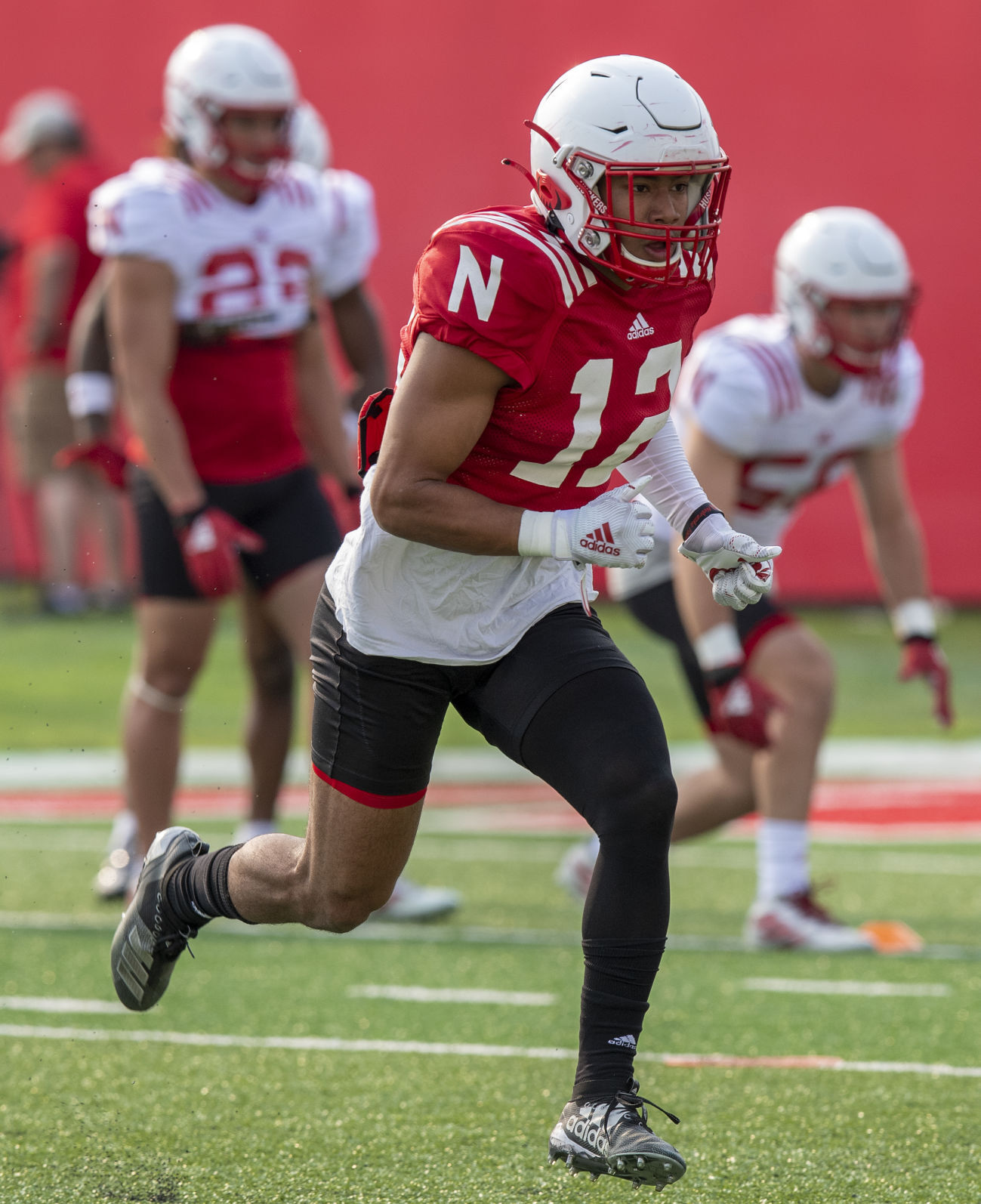NU football practice, 8.4